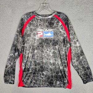 Pelagic High Performance Offshore Gear Tee Shirt Mens XL VaporTek Long Sleeve